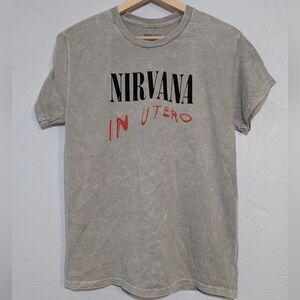 NIRVANA In Utero Short Sleeve Band Tee 90s Grunge Punk Alt Rock Indie Sleeze Med